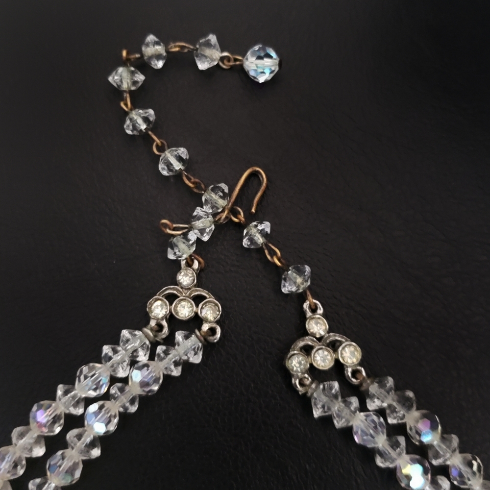 Vintage Double Strand Aurora Borealis Choker - image 6